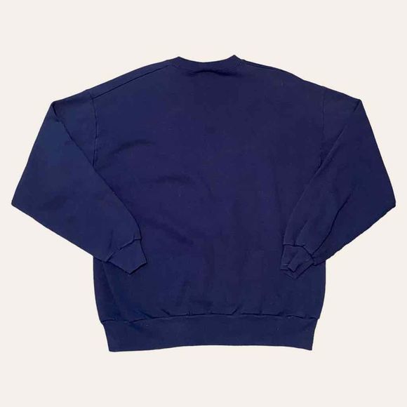 Navy Vintage 90s Grandma Crew Neck Sweatshirt - Picture 2 of 4